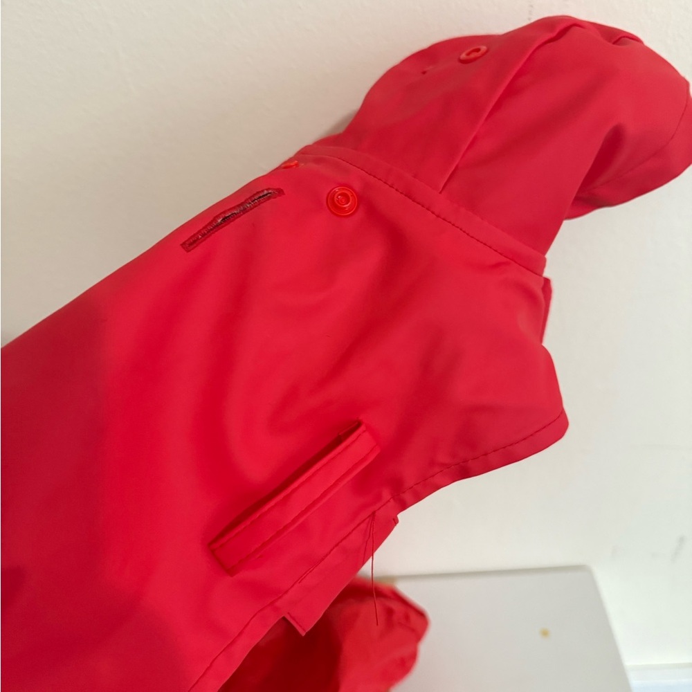 Little dogs Red rain coat Jacket
